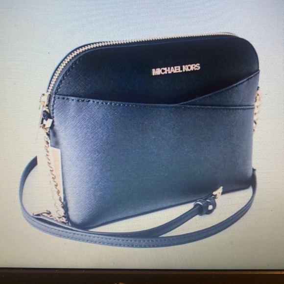 Michael Kors jet set travel, medium leather X cross dome Crossbody - Picture 7 of 10